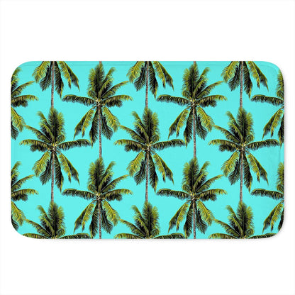 Tropical Palm Tree Pattern Print Indoor Door Mat