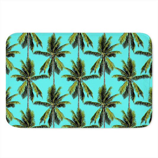 Tropical Palm Tree Pattern Print Indoor Door Mat