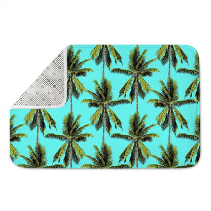 Tropical Palm Tree Pattern Print Indoor Door Mat