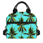 Tropical Palm Tree Pattern Print Insulated Lunch Bag