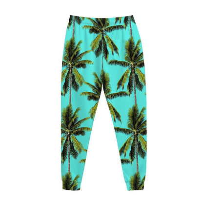 Tropical Palm Tree Pattern Print Jogger Pants