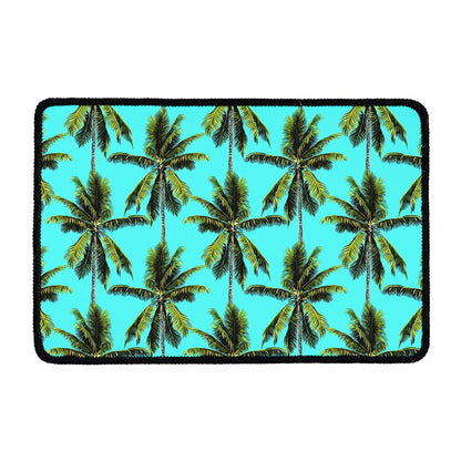 Tropical Palm Tree Pattern Print Kitchen Mat