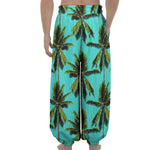 Tropical Palm Tree Pattern Print Lantern Pants