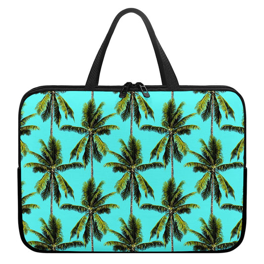 Tropical Palm Tree Pattern Print Laptop Sleeve With Handle