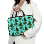 Tropical Palm Tree Pattern Print Laptop Sleeve With Handle