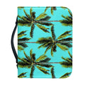 Tropical Palm Tree Pattern Print Leather Bible Cover