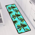 Tropical Palm Tree Pattern Print Long Kitchen Mat