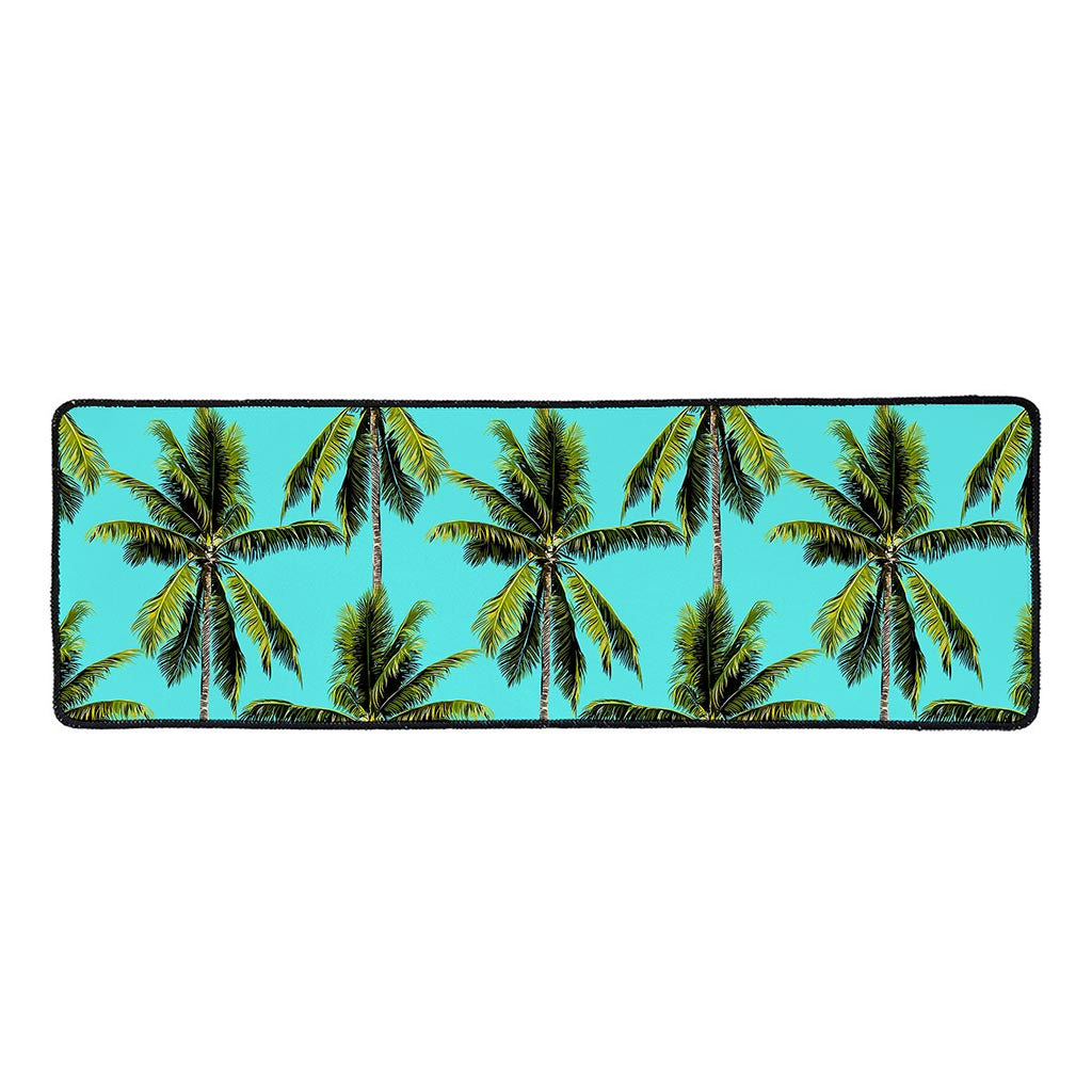 Tropical Palm Tree Pattern Print Long Kitchen Mat