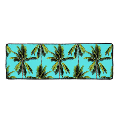 Tropical Palm Tree Pattern Print Long Kitchen Mat