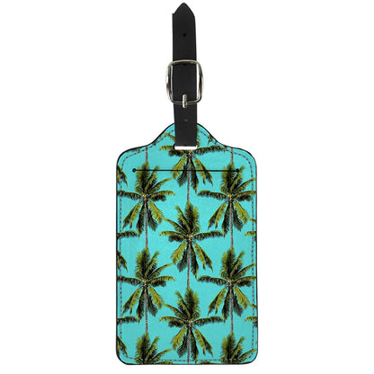 Tropical Palm Tree Pattern Print Luggage Tag