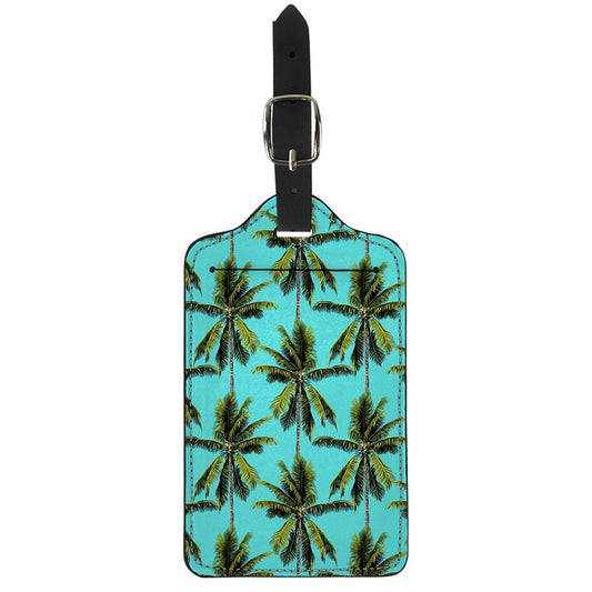 Tropical Palm Tree Pattern Print Luggage Tag