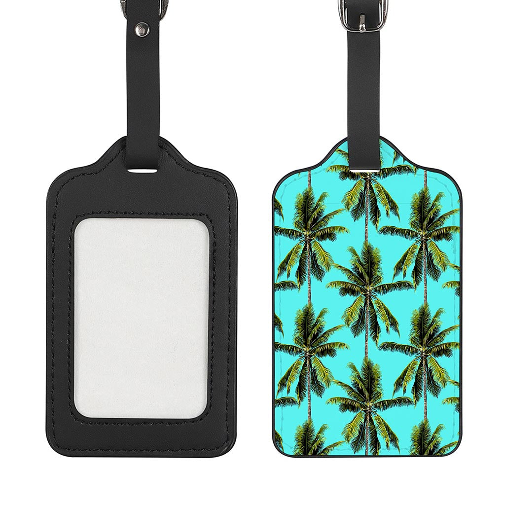 Tropical Palm Tree Pattern Print Luggage Tag