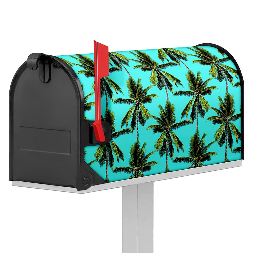 Tropical Palm Tree Pattern Print Mailbox Cover