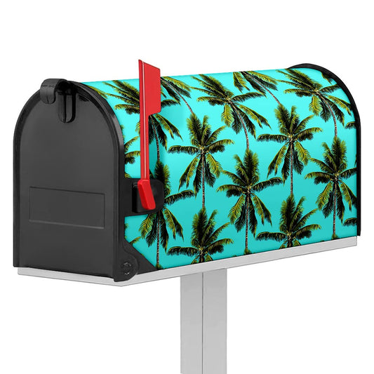 Tropical Palm Tree Pattern Print Mailbox Cover