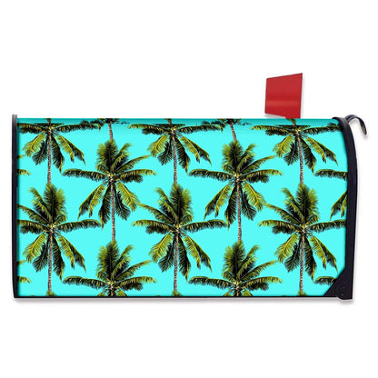 Tropical Palm Tree Pattern Print Mailbox Cover