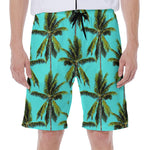 Tropical Palm Tree Pattern Print Men's Beach Shorts