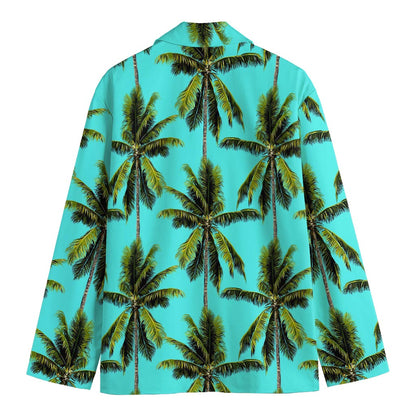 Tropical Palm Tree Pattern Print Men's Blazer