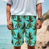 Tropical Palm Tree Pattern Print Men's Cargo Shorts