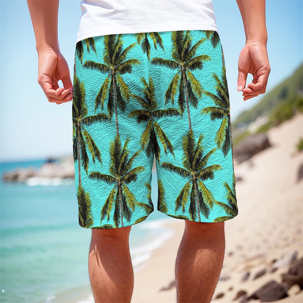Tropical Palm Tree Pattern Print Men's Cargo Shorts