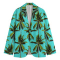 Tropical Palm Tree Pattern Print Men's Cotton Blazer