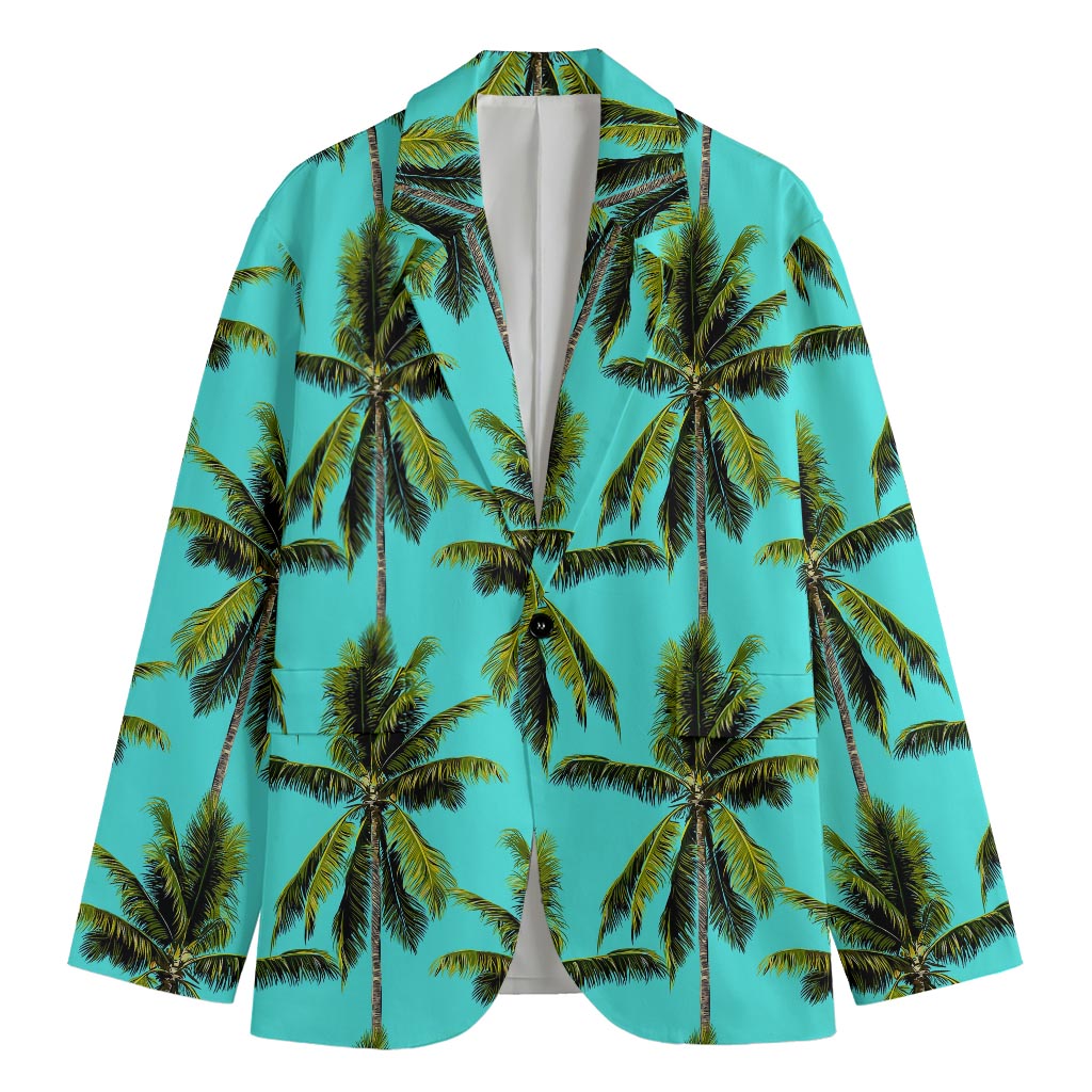 Tropical Palm Tree Pattern Print Men's Cotton Blazer