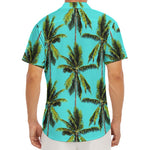 Tropical Palm Tree Pattern Print Men's Deep V-Neck Shirt