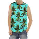 Tropical Palm Tree Pattern Print Men's Fitness Tank Top