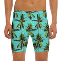 Tropical Palm Tree Pattern Print Men's Long Boxer Briefs
