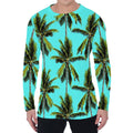 Tropical Palm Tree Pattern Print Men's Long Sleeve T-Shirt