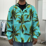 Tropical Palm Tree Pattern Print Men's Shirt Jacket