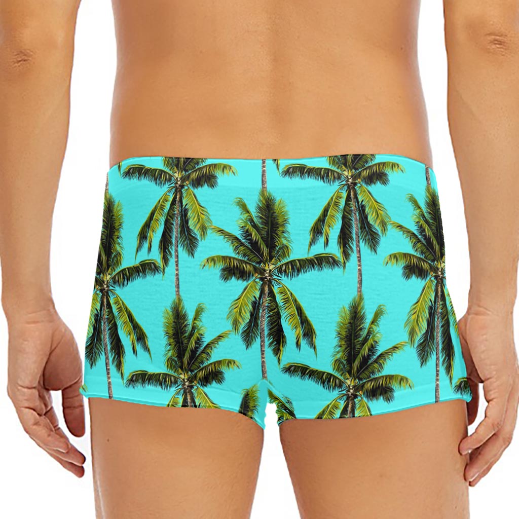 Tropical Palm Tree Pattern Print Men's Short Boxer Briefs