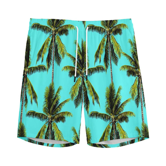 Tropical Palm Tree Pattern Print Men's Sports Shorts