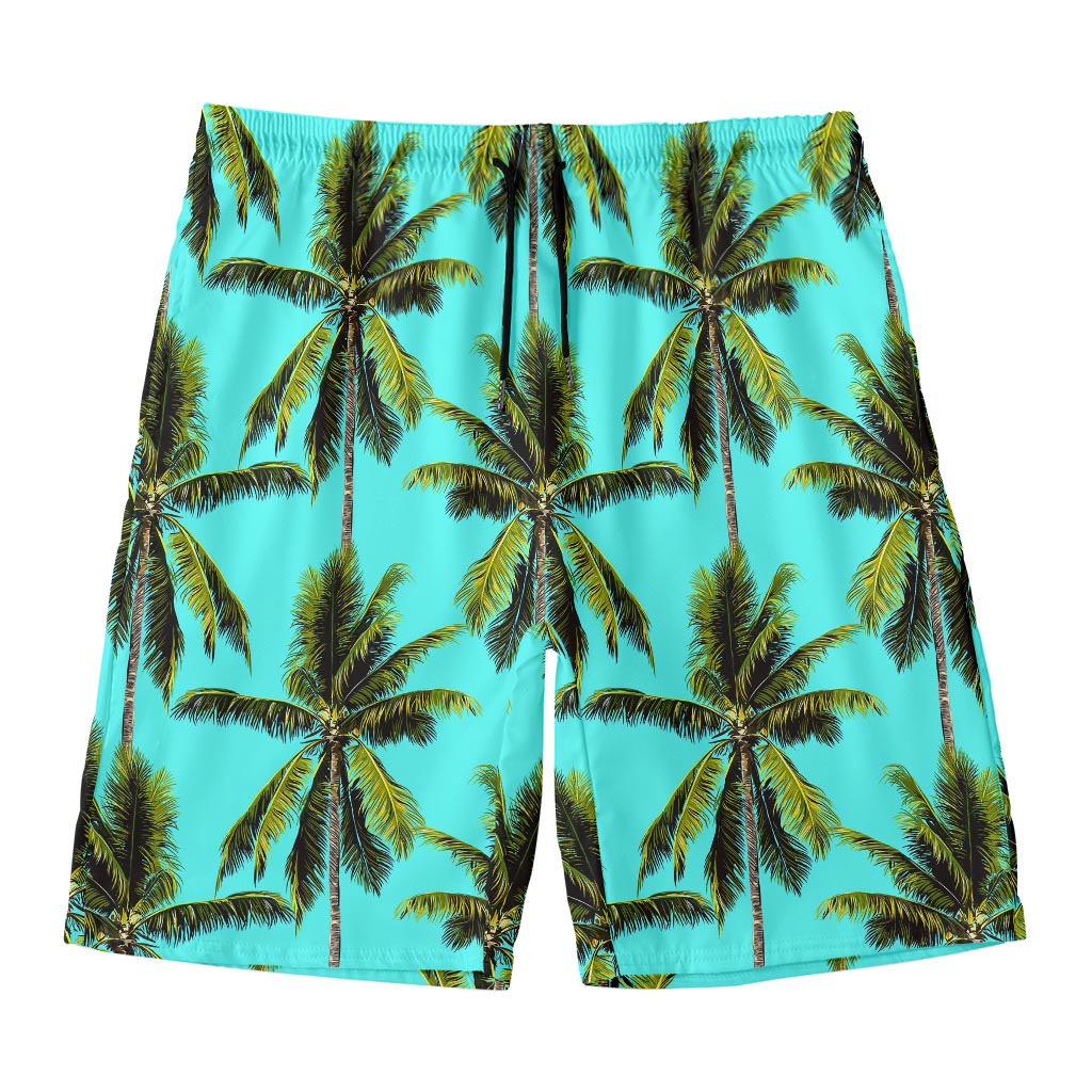 Tropical Palm Tree Pattern Print Men's Swim Trunks