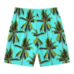 Tropical Palm Tree Pattern Print Men's Swim Trunks