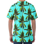 Tropical Palm Tree Pattern Print Men's Velvet T-Shirt