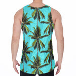 Tropical Palm Tree Pattern Print Men's Velvet Tank Top