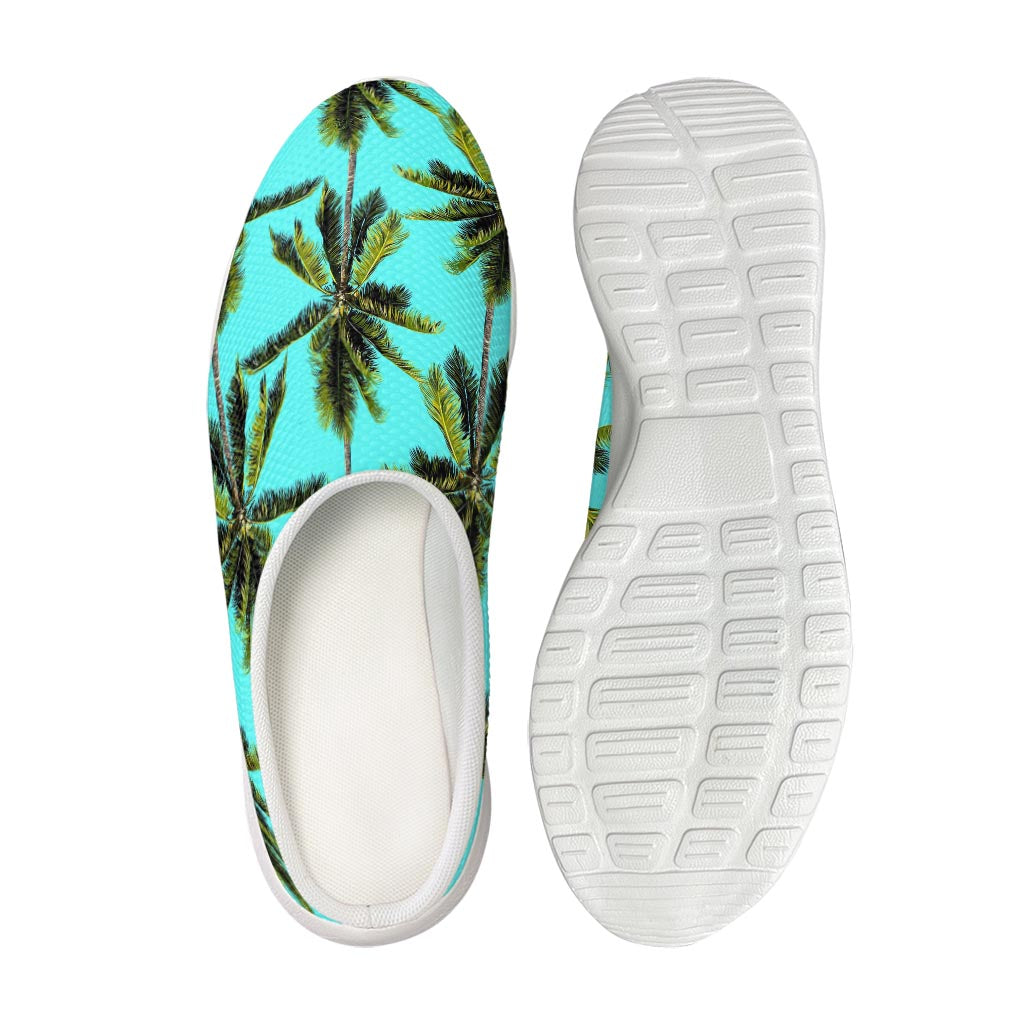 Tropical Palm Tree Pattern Print Mesh Casual Shoes