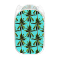 Tropical Palm Tree Pattern Print Mesh Laundry Hamper