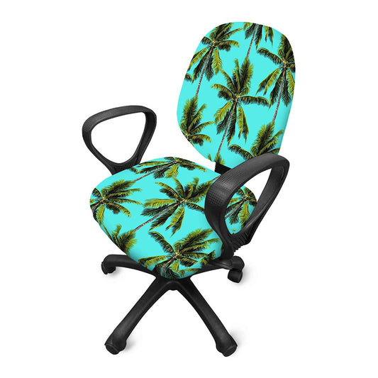 Tropical Palm Tree Pattern Print Office Chair Cover