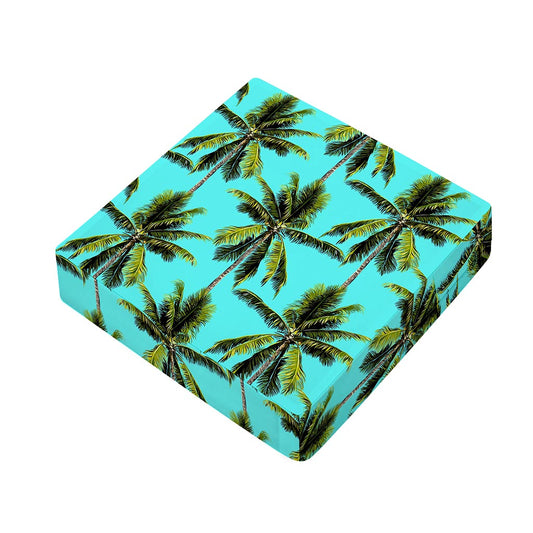 Tropical Palm Tree Pattern Print Outdoor Seat Cushion Cover