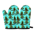 Tropical Palm Tree Pattern Print Oven Mitts