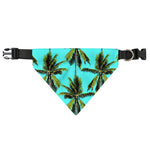 Tropical Palm Tree Pattern Print Over The Collar Dog Bandana
