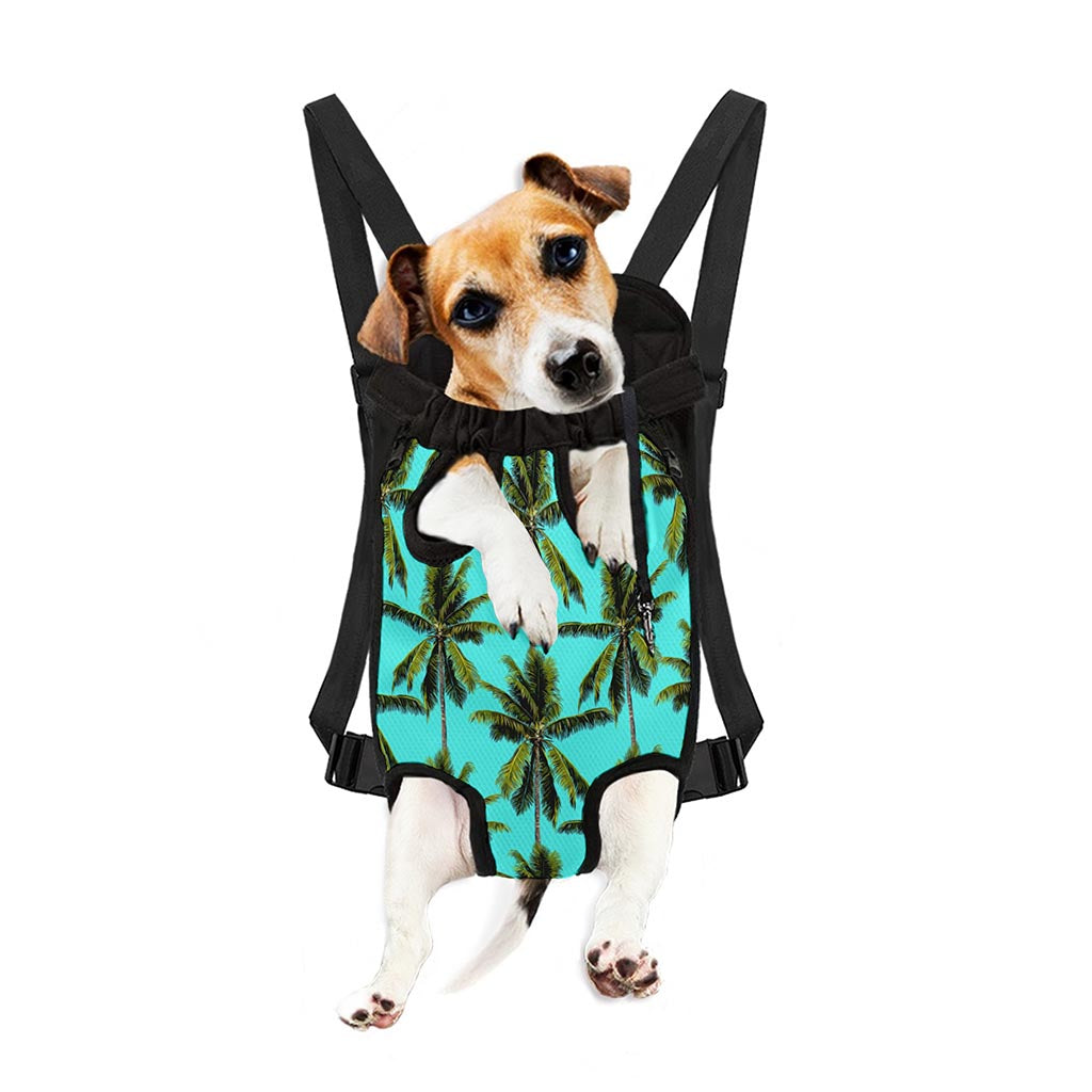 Tropical Palm Tree Pattern Print Pet Carrier Backpack