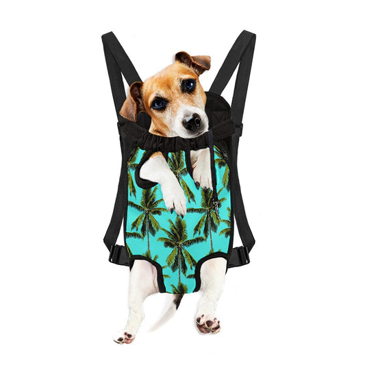 Tropical Palm Tree Pattern Print Pet Carrier Backpack