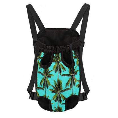 Tropical Palm Tree Pattern Print Pet Carrier Backpack