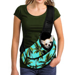 Tropical Palm Tree Pattern Print Pet Sling Carrier