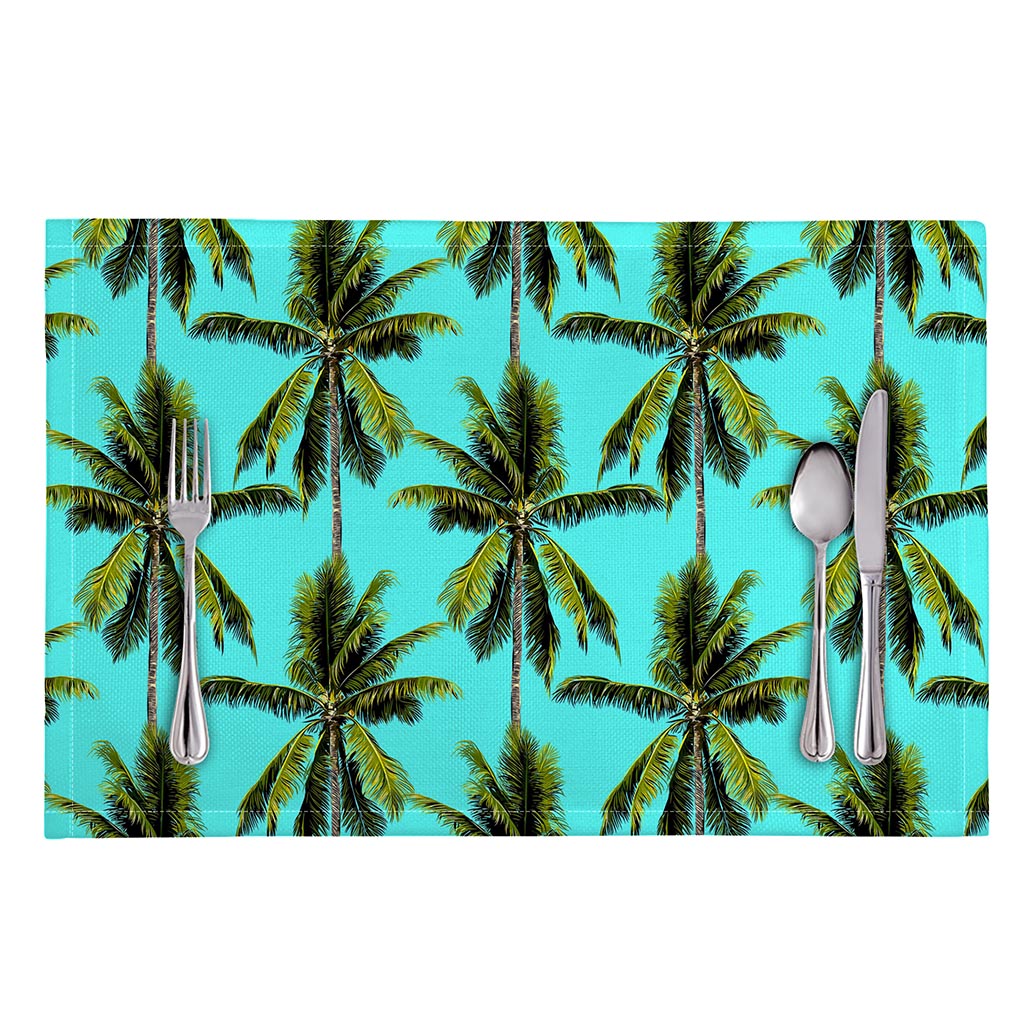 Tropical Palm Tree Pattern Print Placemat