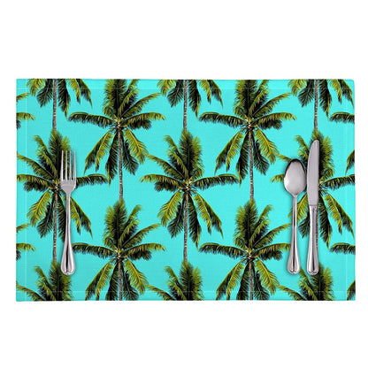 Tropical Palm Tree Pattern Print Placemat
