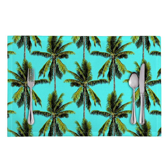 Tropical Palm Tree Pattern Print Placemat