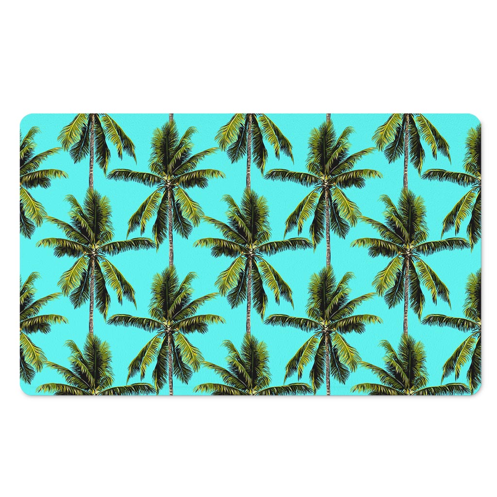 Tropical Palm Tree Pattern Print Polyester Doormat